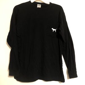 VS PINK Oversized Long Sleeve Graphic Tee